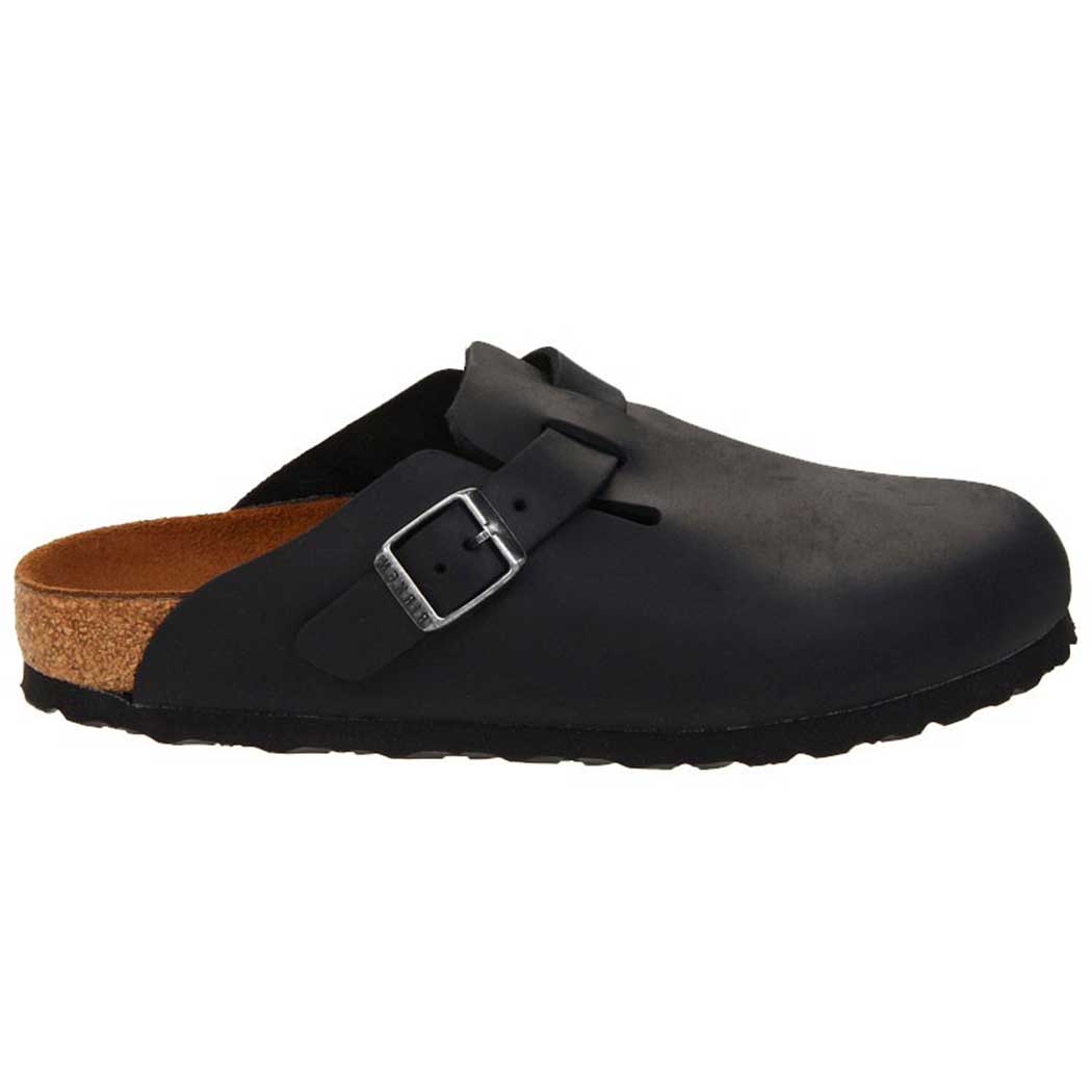 birkenstock boston oiled leather black