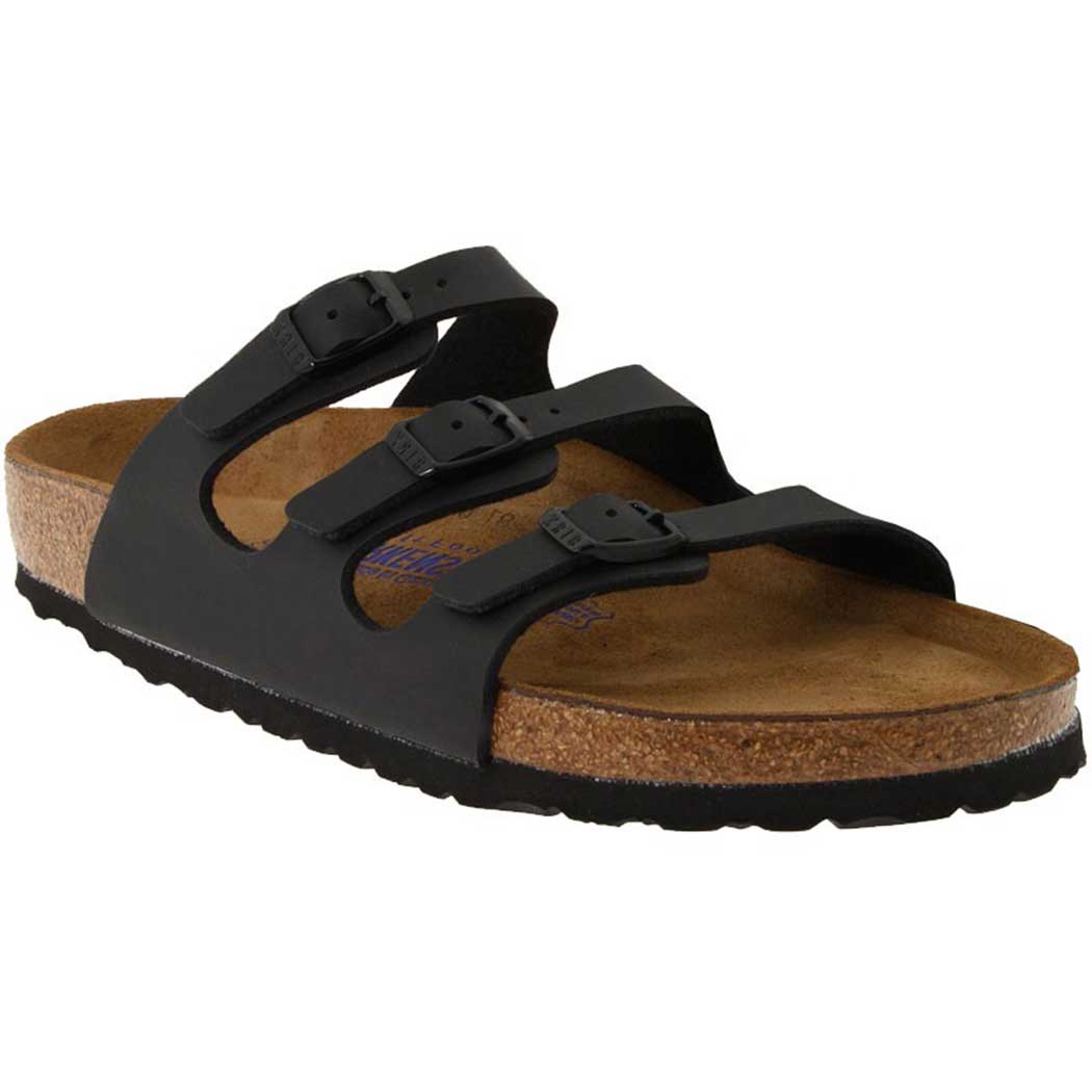 Birkenstock Florida Soft Footbed Black Birko-Flor 45343-1 (Women's)