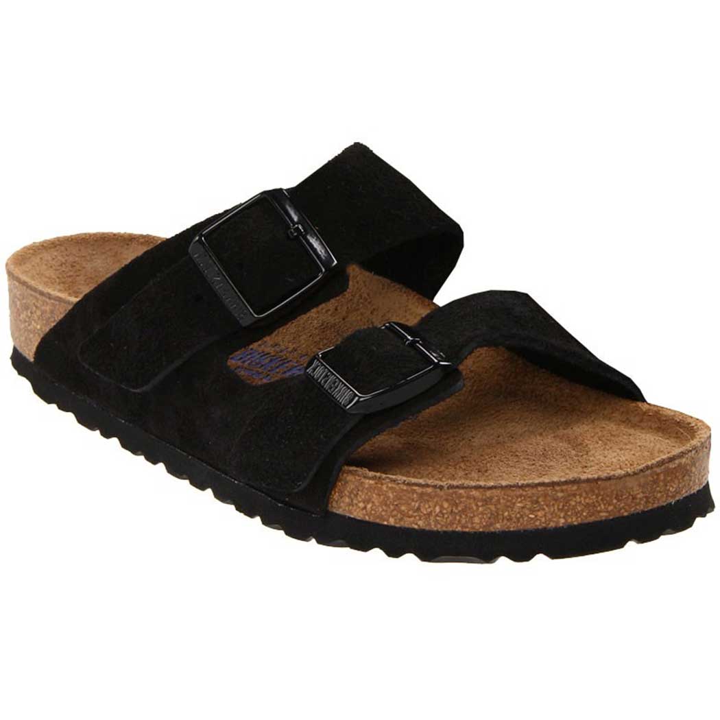 Birkenstock Arizona Soft Footbed Black Suede 95132 (Unisex)