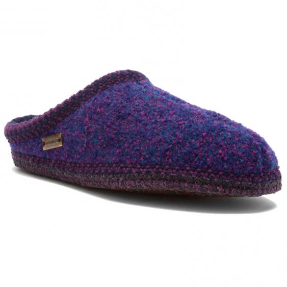 Haflinger AS Jacquard Classic Woolfelt Slipper Violet (Women's)