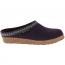 Haflinger GZ12 Classic Wool Grizzly Clog Eggplant (Women's)