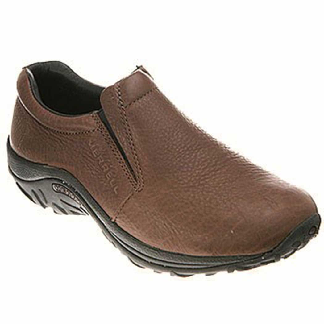 men's merrell jungle moc leather mahogany brown