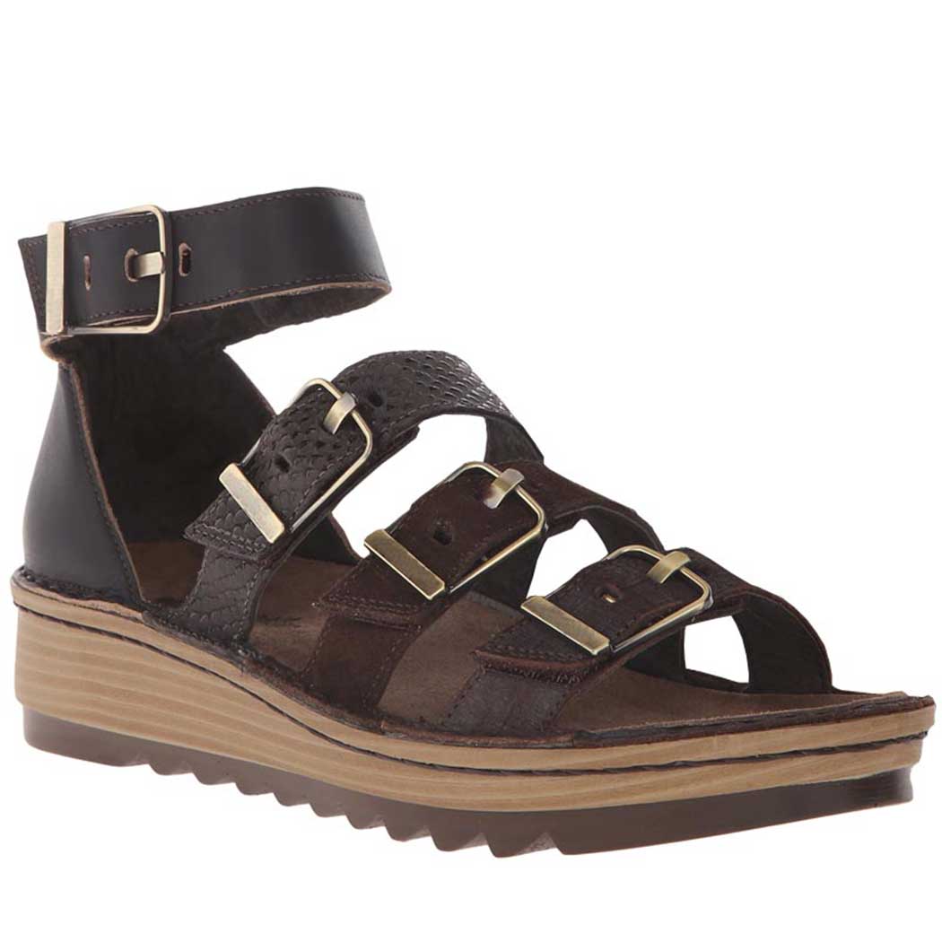 Naot Begonia Mine Brown/ Hash Suede 17102-S8W (Women's)