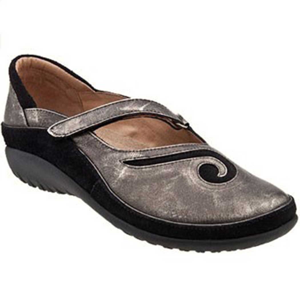 Naot Matai Metal Leather/Black Suede 11410-420 (Women's)
