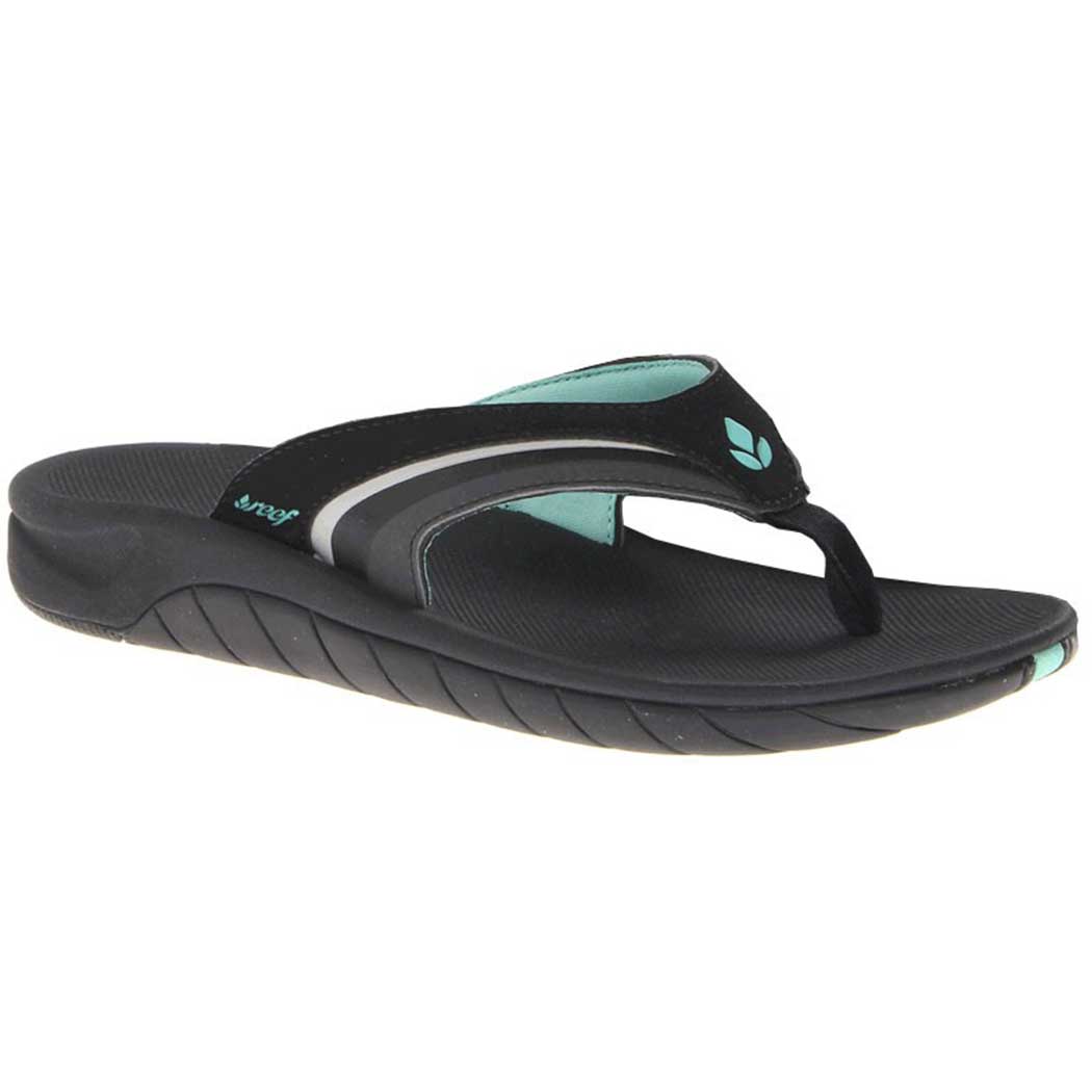Reef Slap 3 Black / Aqua 1084BKQ (Women's)