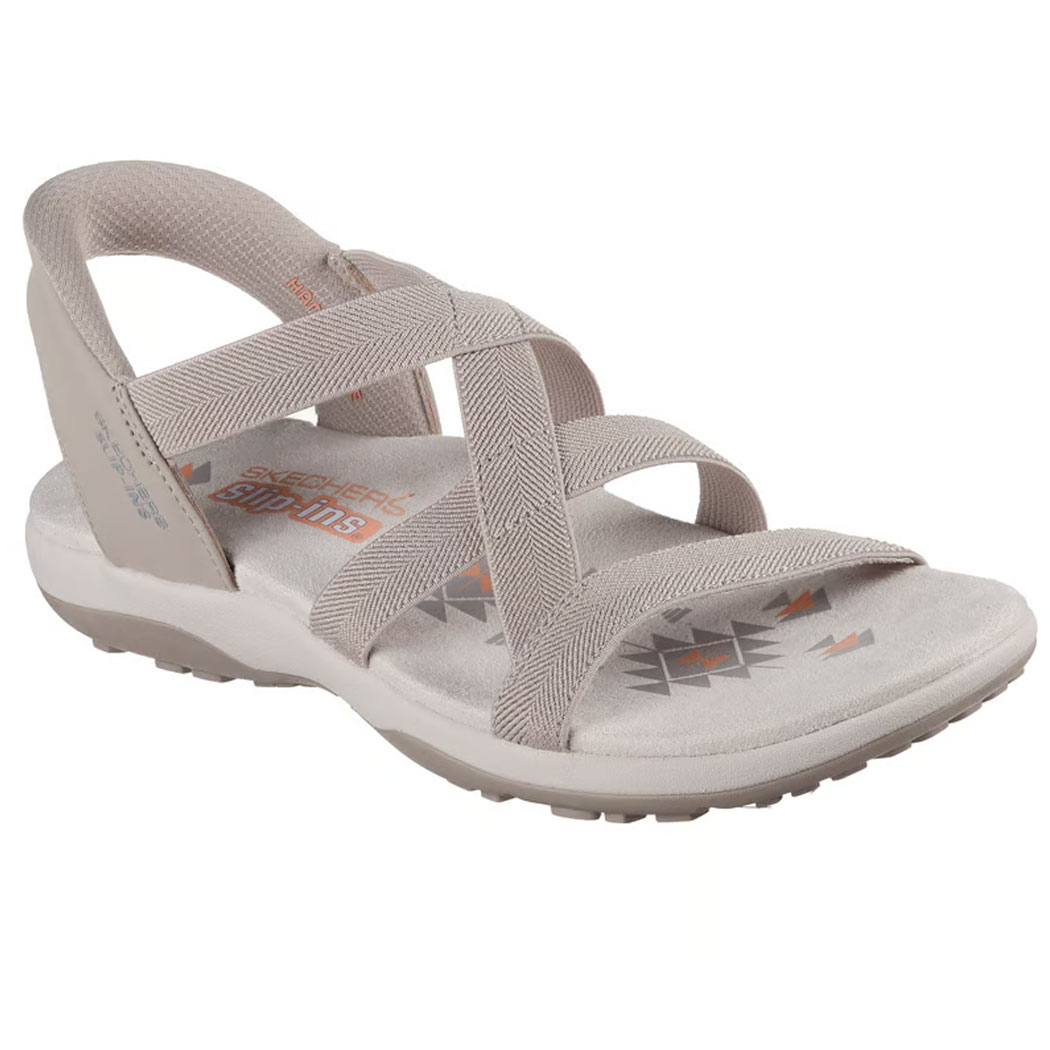 Skechers Slip-Ins Sandals: Reggae Slim- Stretch Flex Taupe