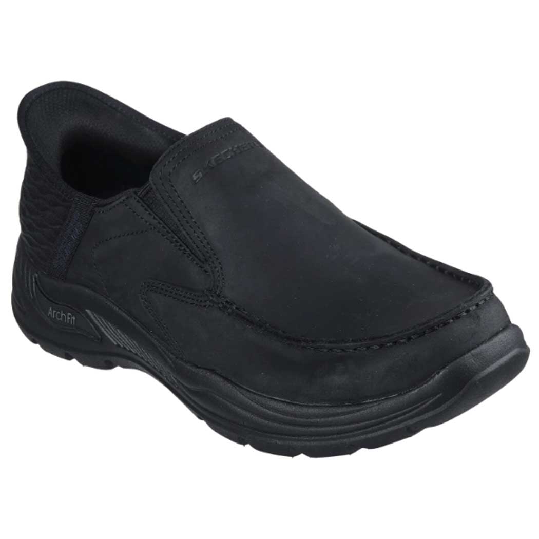 Skechers Men's Slip-Ins Arch Fit Motley-Milo Leather Sneakers, Mens, 11, Black Skechers Men's Slip-Ins Arch Fit Motley-Milo Leather Sneakers, Mens, 11, Black